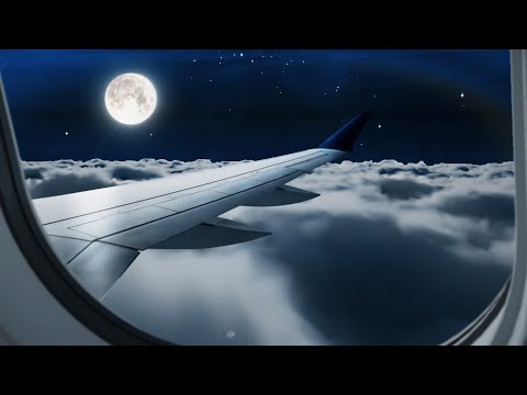 Airplane White Noise for Sleeping | Fall Asleep on this Overnight Flight!