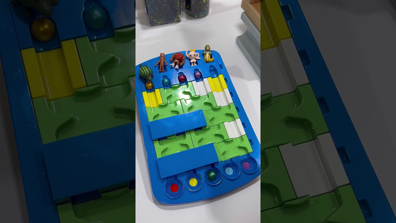 ASMR Satisfying Marble Run Puzzle 🟢🟣🔴🟡🔵　#viral