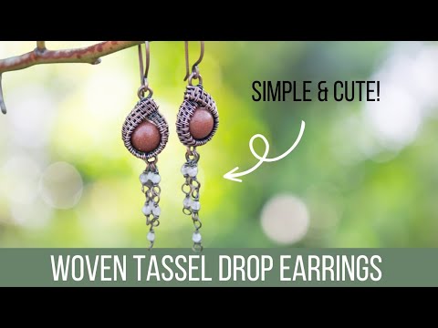 Wire Woven Drop Earring Tutorial - Great for Beginner Wire Weavers!