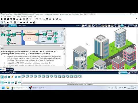 CCNA3 - 2.7.2 Exploración OSPF multiárea - Modo físico (Parte 2)