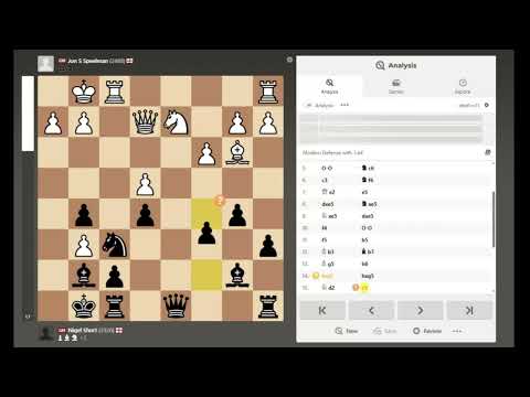 Jonathan Speelman (2488) Vs Nigel Short (2320) 1-0 County Final Middlx Vs Lancs 1980