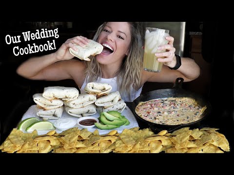Sausage + Black Bean Burritos, Skillet Queso + BEST Margarita (hack) Mukbang!
