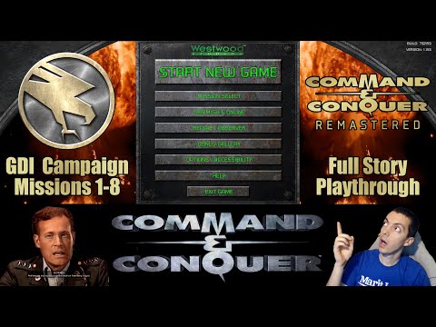 Command And Conquer Remastered - GDI Missions 1-8 - Full Story Playthrough