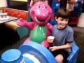 Barney On An Out Of Control Train