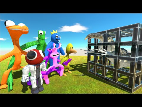 Rainbow Friends Rescue New Therizinosaurus - Animal Revolt Battle Simulator