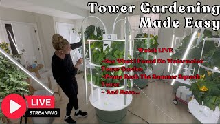 📱 Tower Gardening Made Easy LIVE CAM #towergarden #hydroponicgardening #garden #farm #aeroponic