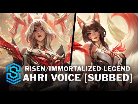 Risen/Immortalized Legend Ahri Voice Special Interactions - English Full & Subtitled