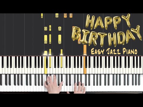 How to play "Happy Birthday" - Beginner Jazz Piano Tutorial with Sheet Music