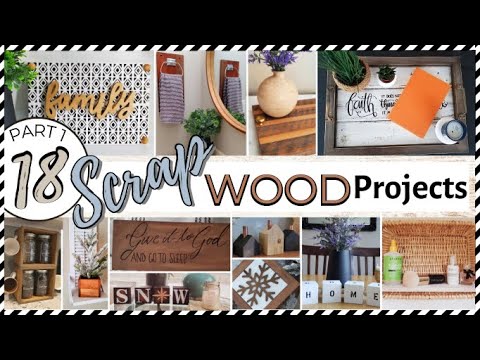 🟡18 SCRAP WOOD PROJECTS & IDEAS Part 1 | TRASH TO TREASURE THRIFT FLIPS & DIY FUNCTIONAL DECOR
