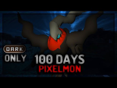 I Spent 100 Days In Minecraft Pixelmon With Dark Types Only!