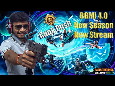 BGMI 4.0 new season new live stream. Rank Push