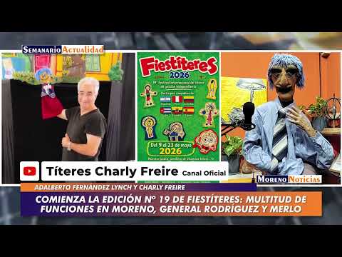 Comienza la edición Nº 19 de Fiestíteres: multitud de funciones en Moreno, General Rodríguez y Merlo