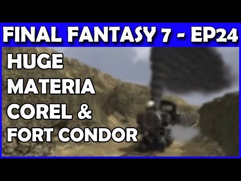 Let's Play Final Fantasy 7 PS4 - Huge Materia for Corel & Fort Condor - Part 24