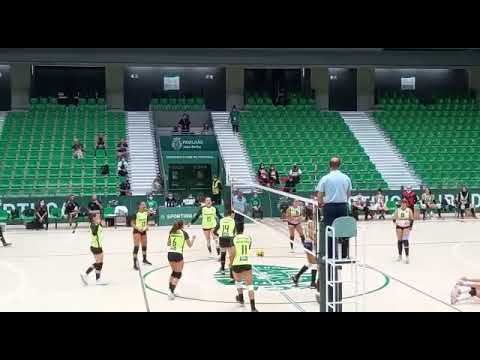 Ponto final do 1º set - Sporting CP vs CD Aves