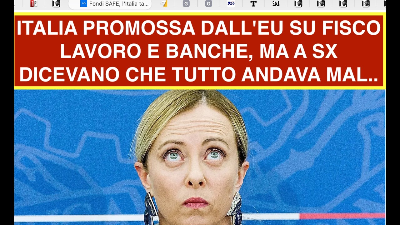 ITALIA PROMOSSA DALL'EU SU FISCO LAVORO E BANCHE, MA A SX DICEVANO CHE TUTTO ANDAVA MAL..