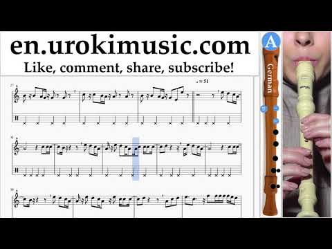 How to Play Recorder (G.) Clean Bandit - Rockabye ft Sean Paul Anne-Marie Tabs Part#2 um-i352