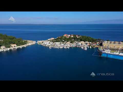 Marina Mali Lošinj, island Lošinj, (Croatia from air)