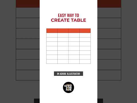 Easy way to create table in Adobe Illustrator. #illustrator #adobeillustratortutorial