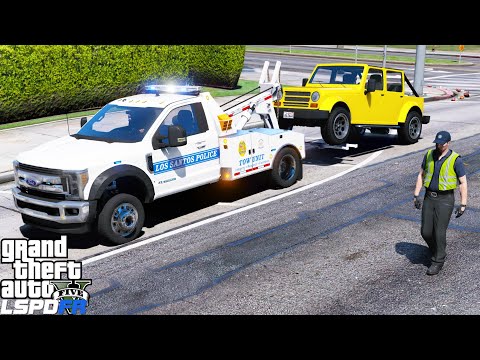 GTA 5 LSPDFR #750 Los Santos Police Department Tow Truck Towing Cars With Unpaid Traffic Fines