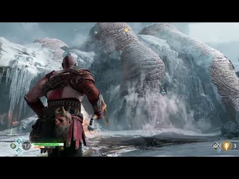 GOD of War 4 incredible fight against ice Monster