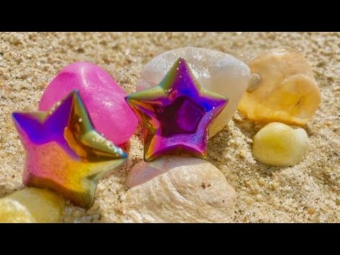Holographic Stars Found with Mermaid Nails left on the beach.....Chappaquiddick Island..