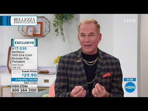 Bellezza 500-Lira-Münzen-Bronze-Flip-Anhänger