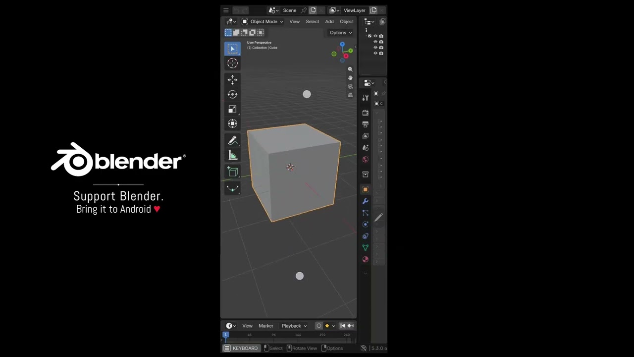 Blender For Android - Testing New Menus