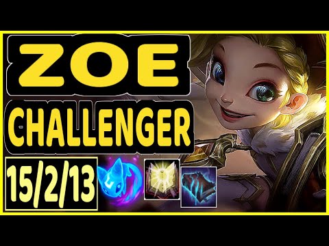 KARIS (ZOE) - QUADRAKILL 15/2/13 KDA CHALLENGER GAMEPLAY - KR