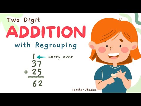 ADDITION | Two Digits Addition with Regrouping | Math