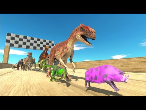 Funny Of Speed Race Dinosaurs vs Animals Championship - Animal Revolt Battle Simulator