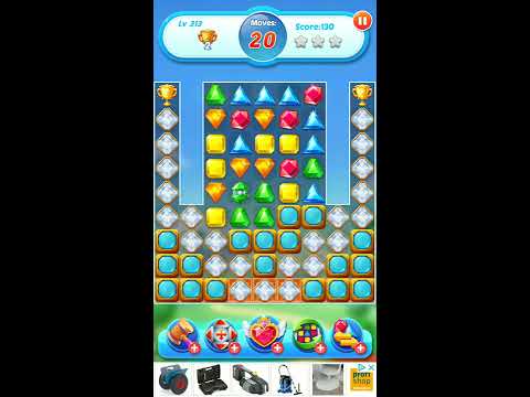 Jewel Crush 💎 - Jewels & Gems Match 3 Legend 2020 Level 313 ⭐⭐⭐ no Booster 👑 Android Gameplay ✅