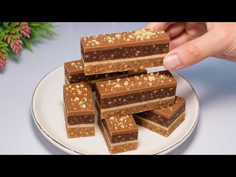 Super easy no-bake dessert with chocolate in 10 minutes! No eggs, no flour