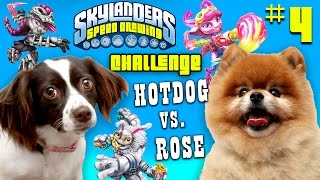 Skylanders Speed Drawing Challenge Part 4: ROSE vs. HOT DOG!  (Animal Battle Playdate)