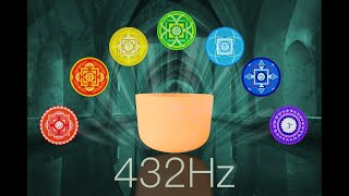 All 7 Chakras Crystal Singing Bowls 30 Min. Deep Opening & Balancing Meditation Music | 432Hz based