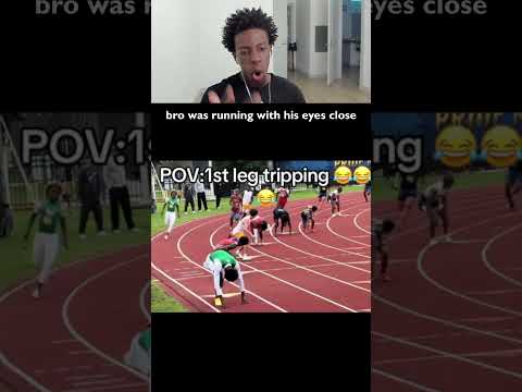bro was running with his eyes close