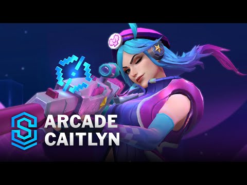 Arcade Caitlyn Wild Rift Skin Spotlight
