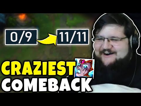 PINK WARD GOES FROM ZERO TO HERO (0/9 to 11/11 COMEBACK) - League of Legends