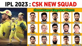 IPL 2023 Chennai S Kings Squad | CSK All Retain & Realeased Players List | Csk 2023 New Players List