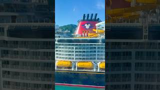 Disney Treasure Sailing From St Thomas 🛳️ #cruiseship #disneycruiseline #disney