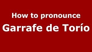 How to pronounce Garrafe De Torío