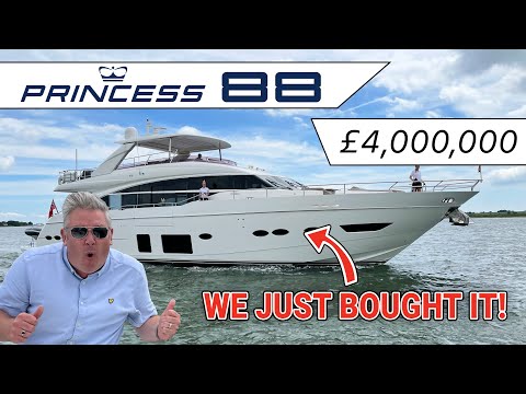 We just bought this £4,000,000 Princess 88 - (and refitted it)  Let me show you everything!