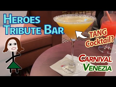 The only non-Italian themed bar on the Carnival Venezia has excellent cocktails!
