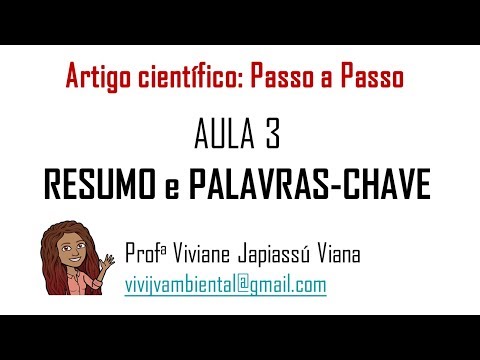 Artigo Científico - AULA 3: Resumo e Palavras chave