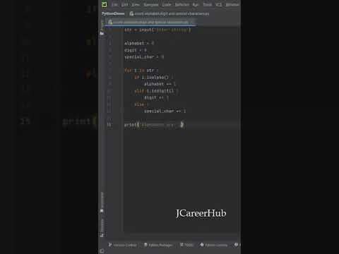 Program To Count Alphabets Digits And Special Characters In Python Python Interview Question