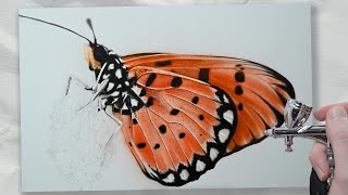PAINT a BUTTERFLY! (NEW airbrush painting tutorial)