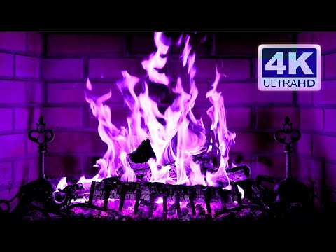 🔥 PURPLE FIREPLACE 4K Ultra HD NO ADS.