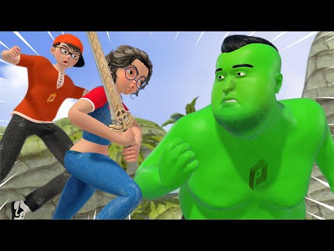 FatMan and Zombie's Plan - Nick and Tani Rescue MissT - Scary Teacher 3D | BuzzMars