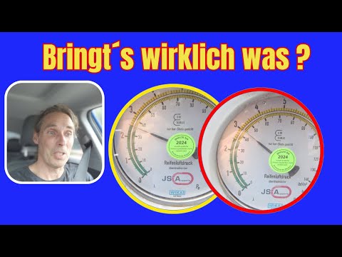 Verbrauch senken mit höheren Reifendruck? Mein Test mit 0,5 bar Unterschied.