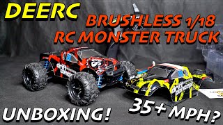DEERC 300E Brushless 1/18 RC Monster Truck - Amazon Unboxing