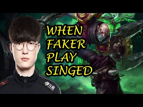 SKT T1 #Faker  Singed vs Qiyana mid